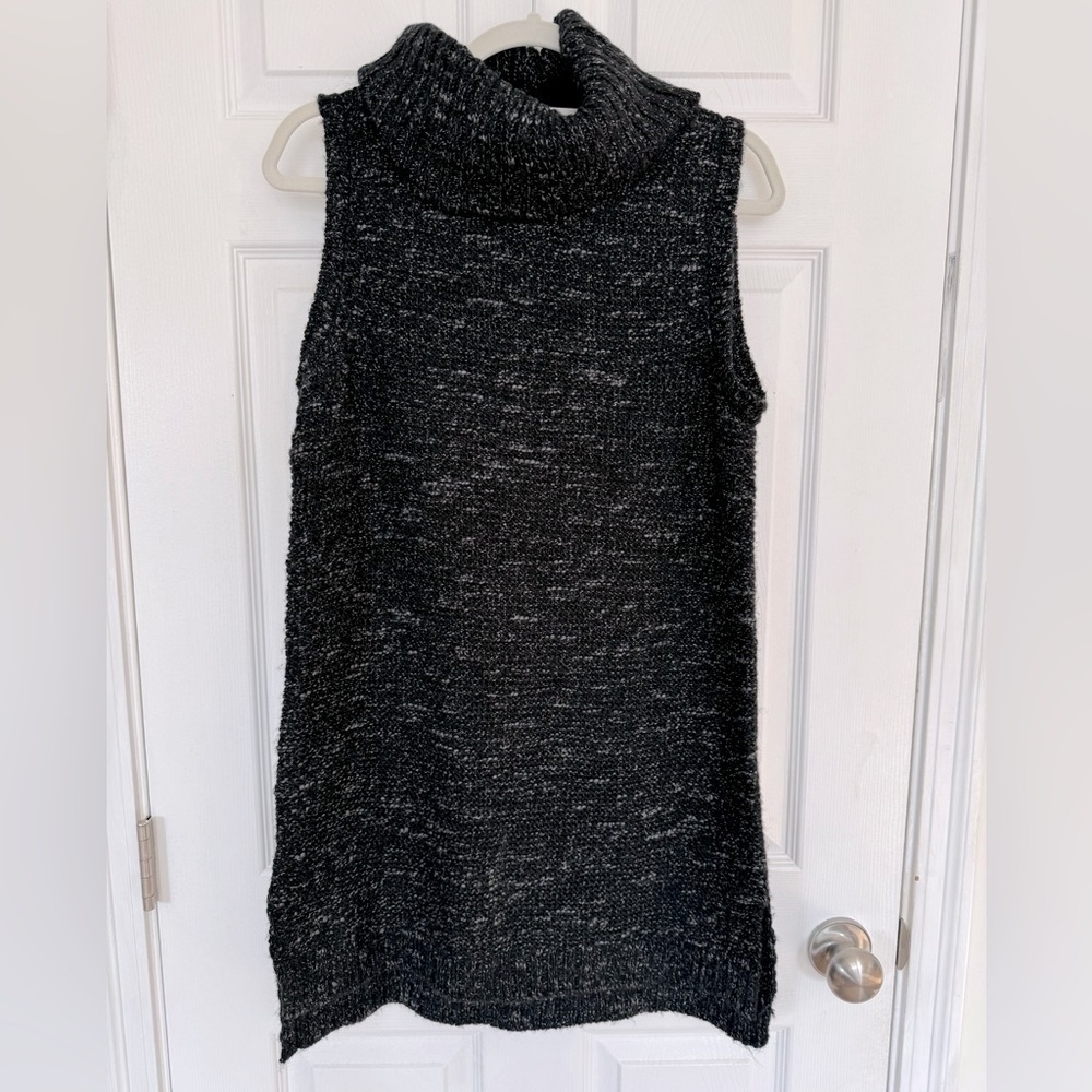 Maurice’s Women’s Thick Marled Knit Sleeveless Tunicc Sweater w/ Cowl Neck LARGE - Picture 2 of 9
